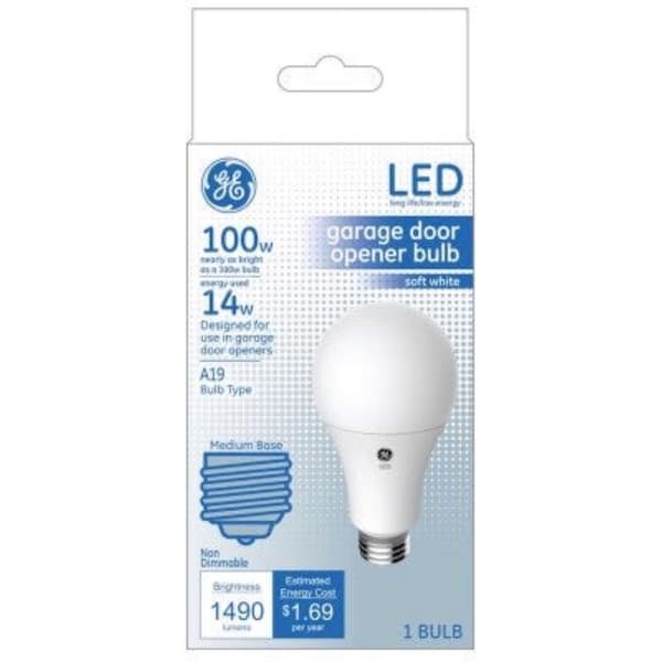 Current GE A19 E26 (Medium) LED Garage Door Bulb Soft White 100 Watt Equivalence 1 pk 93116005 - main